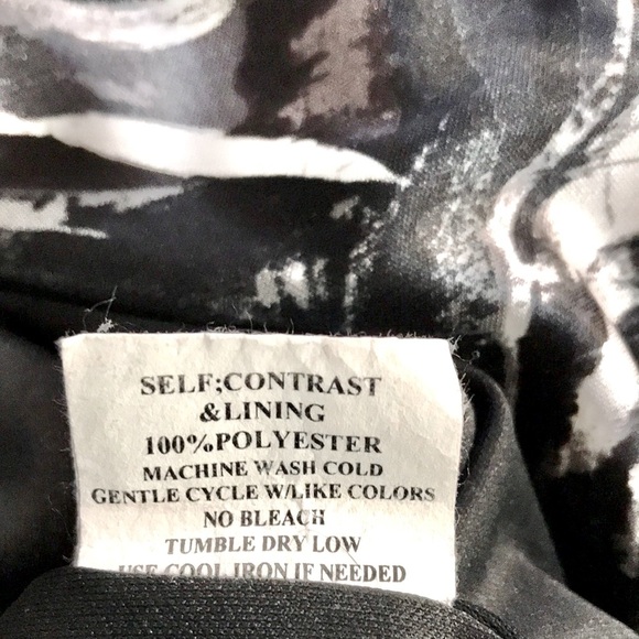 Ruby Rox Black & White Print Strapless Mini Dress Size Small - Picture 6 of 9